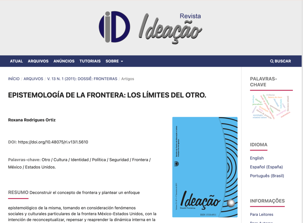 Epistemología de la frontera: los límites del&nbsp;otro