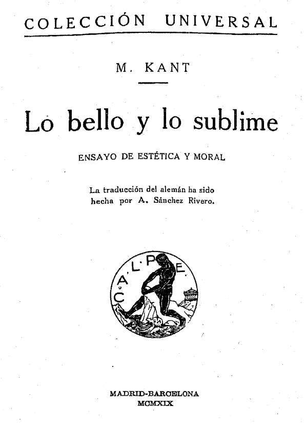 Lo bello en Kant (segunda entrega de&nbsp;Estética)